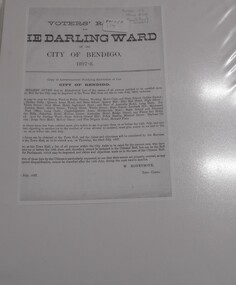 Document - VOTERS' ROLLS FOR THE DARLING WARD