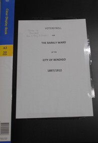 Document - VOTERS' ROLL FOR THE BARKLY WARD