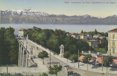 Postcard - ROY AND DORIS KELLY COLLECTION: LAUSANNE. LE PONT CHAUDERON ET LES ALPES, 1900-1920