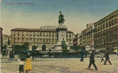 Postcard - ROY AND DORIS KELLY COLLECTION: NAPOLI - PIAZZA MUNICIPIO, CARTE POSTALE, 1900-1920