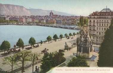 Postcard - ROY AND DORIS KELLY COLLECTION: GENEVE ET LE MONUMENT BRUNSWICK, CARTE POSTALE, 1900-1920