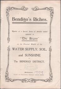 Book - KEN HESSE COLLECTION: BENDIGO'S RICHES