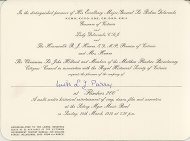 Document - INVITATION, 1974