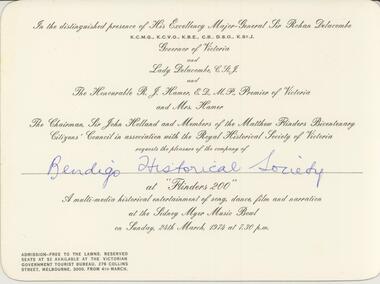 Document - INVITATION, 1974