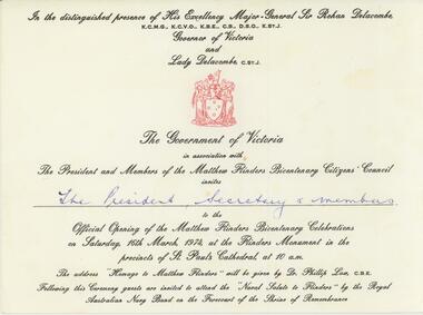 Document - INVITATION, 1974