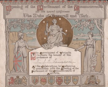 Document - THOMAS LANGDON COLLECTION: SOUVENIR INVITATION, 1901