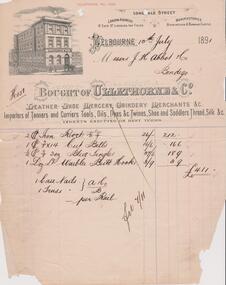 Document - NORMA STOKIE COLLECTION: INVOICE TO J.H. ABBOTT & CO FROM ULLATHORNE & CO