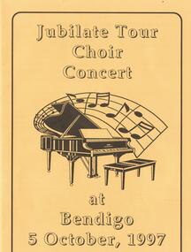 Document - PROGRAM: JUBILATE TOUR CHOIR CONCERT, 5 October 1997