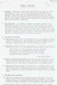 Document - TED HOCKING COLLECTION: TOUR NOTES FOR TOUR OF 'PENWINNICK'