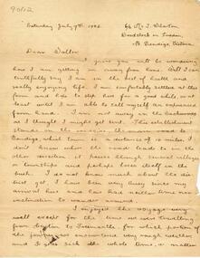 Document - LETTER RE WHARTONS FARM AT WOODSTOCK ON LODDON, 7 July 1923