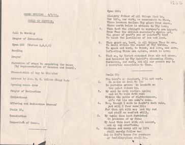 Document - KEN HESSE COLLECTION: MANSE OPENING