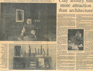 Newspaper - PHYLLIS TOY COLLECTION: BENDIGO ADVERTISER ARTICLE ABOUT JUDY LORRAINE