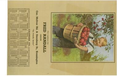 Domestic Object - RANDALL COLLECTION: CALENDAR, 1951