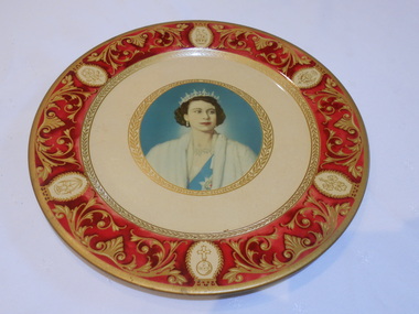 Souvenir - CORONATION PLATE 1953 QUEEN ELIZABETH