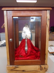 Memorabilia - SILVER TROWEL, USED BY ALFRED DEAKIN IN LAYING OF FOUNDATION STONE, YMCA BENDIGO