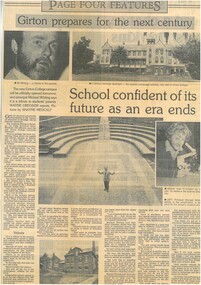 Newspaper - JOHN WILLIAMS COLLECTION: THE NEW GIRTON COLLEGE, April 1989