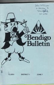 Book - JOHN WILLIAMS COLLECTION: APEX BENDIGO BULLETIN, 1989