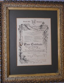 Document - FOSTER AND WILSON COLLECTION: LONDON COLLEGE OF MUSIC CERTIFICATE, 1906