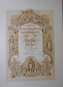 Document - FOSTER AND WILSON COLLECTION: CERTIFICATE AUSTRAL LITERARY AND DEBATING SOCIETY, 1907