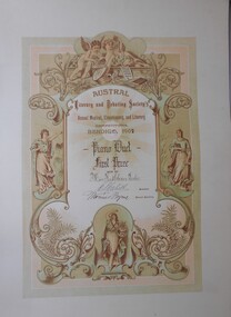 Document - FOSTER AND WILSON COLLECTION: CERTIFICATE AUSTRAL LITERARY AND DEBATING SOCIETY, 1907