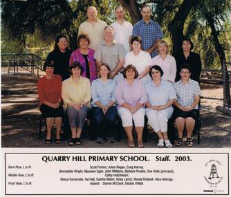 Photograph - JOHN WILLIAMS COLLECTION: QUARRY HILL PRIMARY SCHOOL - STAFF, 2003