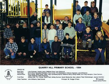 Photograph - JOHN WILLIAMS COLLECTION: QUARRY HILL P.S. GRADE 5/6, 1994