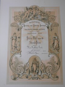 Document - FOSTER AND WILSON COLLECTION: CERTIFICATE AUSTRAL LITERARY AND DEBATING SOCIETY, 1907