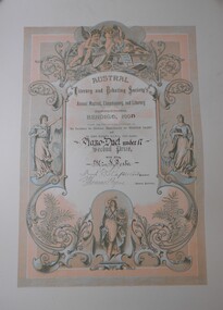 Document - FOSTER AND WILSON COLLECTION: CERTIFICATE AUSTRAL LITERARY AND DEBATING SOCIETY, 1908