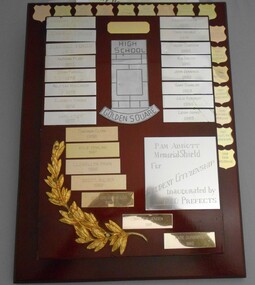 Plaque - GOLDEN SQUARE SECONDARY COLLEGE COLLECTION: PAM ABBOTT MEMORIAL SHIELD, 1970-2003