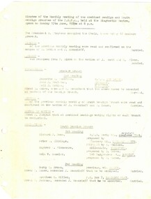 Document - CEPA COLLECTION: AGM AND CONFERENCE MINUTES OF BENDIGO AND SOUTH BENDIGO BRANCHES