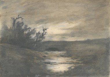 Drawing - HARRIS COLLECTION: CHARCOAL SKETCH AXE CREEK, AXEDALE