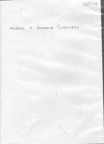 Photograph - AXEDALE AND GOORNONG CEMETRIES