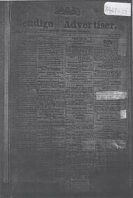 Newspaper - BENDIGO ADVERTISER, 1831-1854