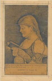Drawing - BLACK & WHITE SKETCH EAGLEHAWK MECHANICS INSTITUTE LIBRARY 1890 SUBSCRIPTION POSTER
