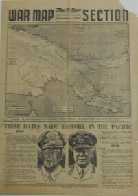 Newspaper - NEWSPAPER COLLECTION: THE SUN WAR MAP SECTION 1944