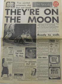 Newspaper - NEWSPAPER COLLECTION: THE HERALD JULY 1969 MOON LANDING