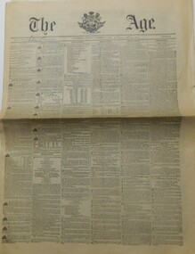 Newspaper - NEWSPAPER COLLECTION: THE AGE NO 1 VOL 1 17.10.1854