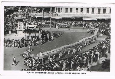 Photograph - BENDIGO ADVERTISER PHOTOGRAPH - THE CHINESE DRAGON, BENDIGO EASTER FAIR
