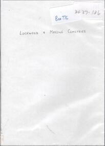 Photograph - LOCKWOOD AND MARONG CEMETERIES