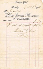 Document - JOSEPH DAVIES COLLECTION: TAILOR RECEIPT