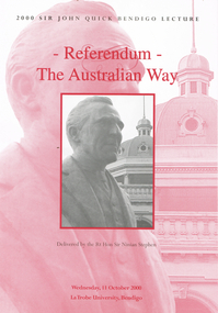 Book - LONG GULLY HISTORY GROUP COLLECTION: REFERENDUM - THE AUSTRALIAN WAY