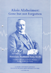Book - LONG GULLY HISTORY GROUP COLLECTION: ALOIS ALZHEIMER