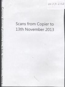 Archive - SCANS FROM COPIER, 2012-2013