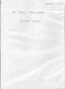 Photograph - ST. JOHN AMBULANCE