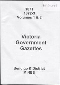 Archive - VICTORIAN GOVERNMENT GAZETTES, 1871