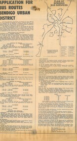 Newspaper - NEWSPAPER PUBLIC NOTICES ITEM BY TRB ADVERTISING APPLICATIONS FOR BUS ROUTES IN THE BENDIGO URBAN DISTRICT, TO REPLACE THE BENDIGO AND EAGLEHAWK DISTRICTS ADVERTISER SAT. DEC. 19 1970