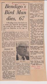 Newspaper - LYDIA CHANCELLOR COLLECTION: REDVERS EDDY OBITUARY