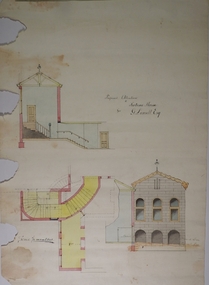 Plan - MARKS COLLECTION: PLAN FOR ADDITIONS TO FORTUNA VILLA FOR GEO. LANSELL ESQ. - STAIRCASE ADDITION