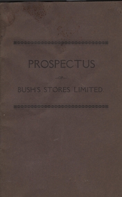 Book - BUSH COLLECTION: PROSPECTUS OF BUSH'S STORES LIMITED