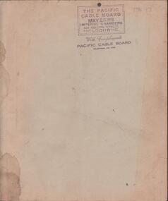 Document - JAMES LERK COLLECTION: THE PACIFIC CABLE BOARD, may 28, 1908